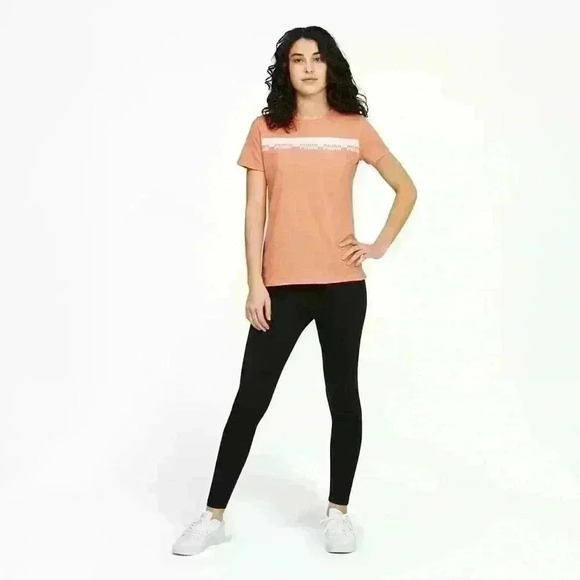 PUMA Womens Script Tee Peach Pink Size L - Picture 3 of 14